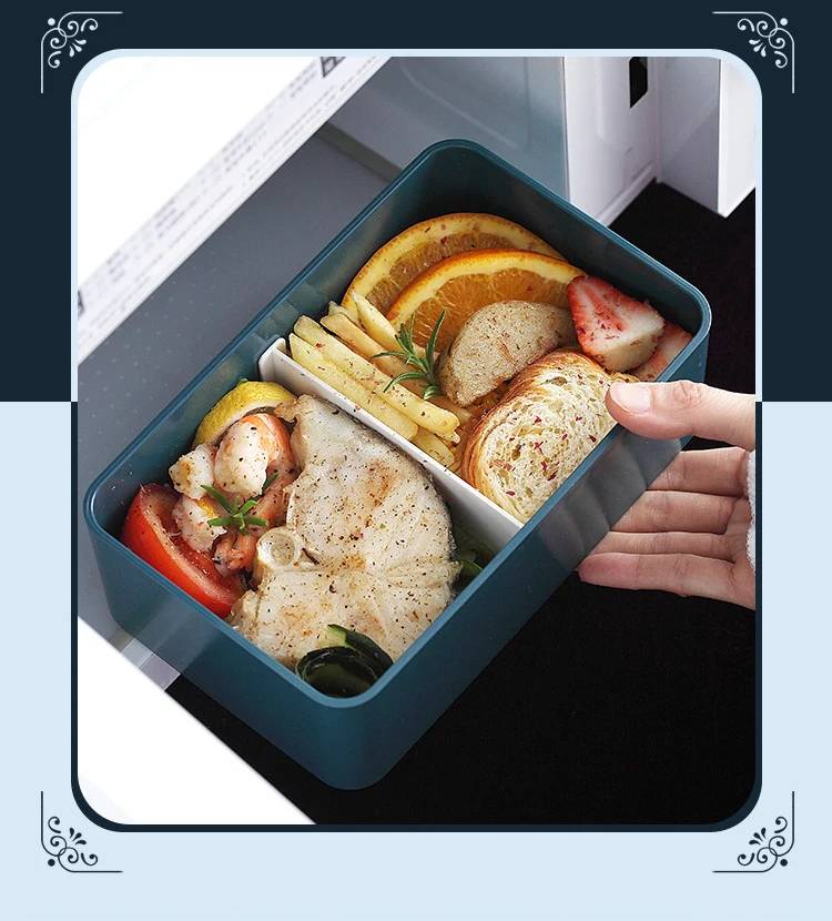 Factory Supply  Best Selling Christmas Festive Season Gifts  2 Layer Children School Silicon PP Lunch Box