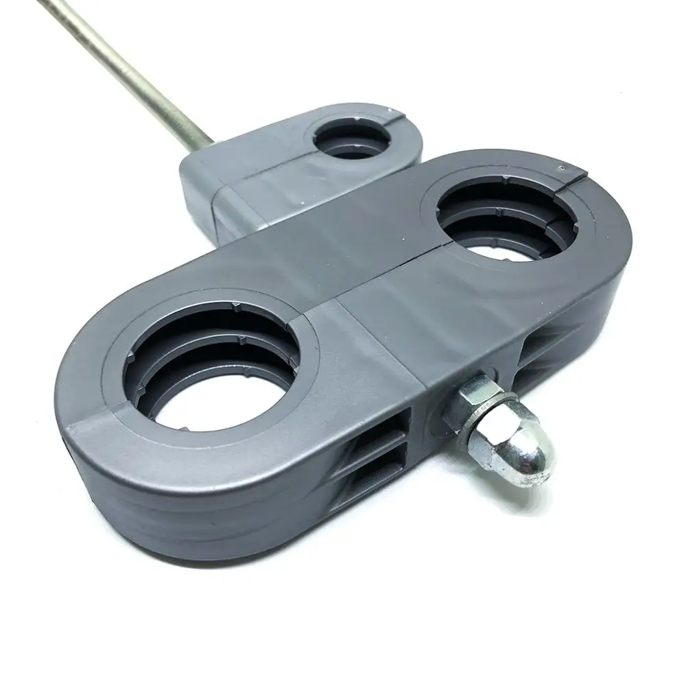 Plastic pipe clamp. 63 single with ear