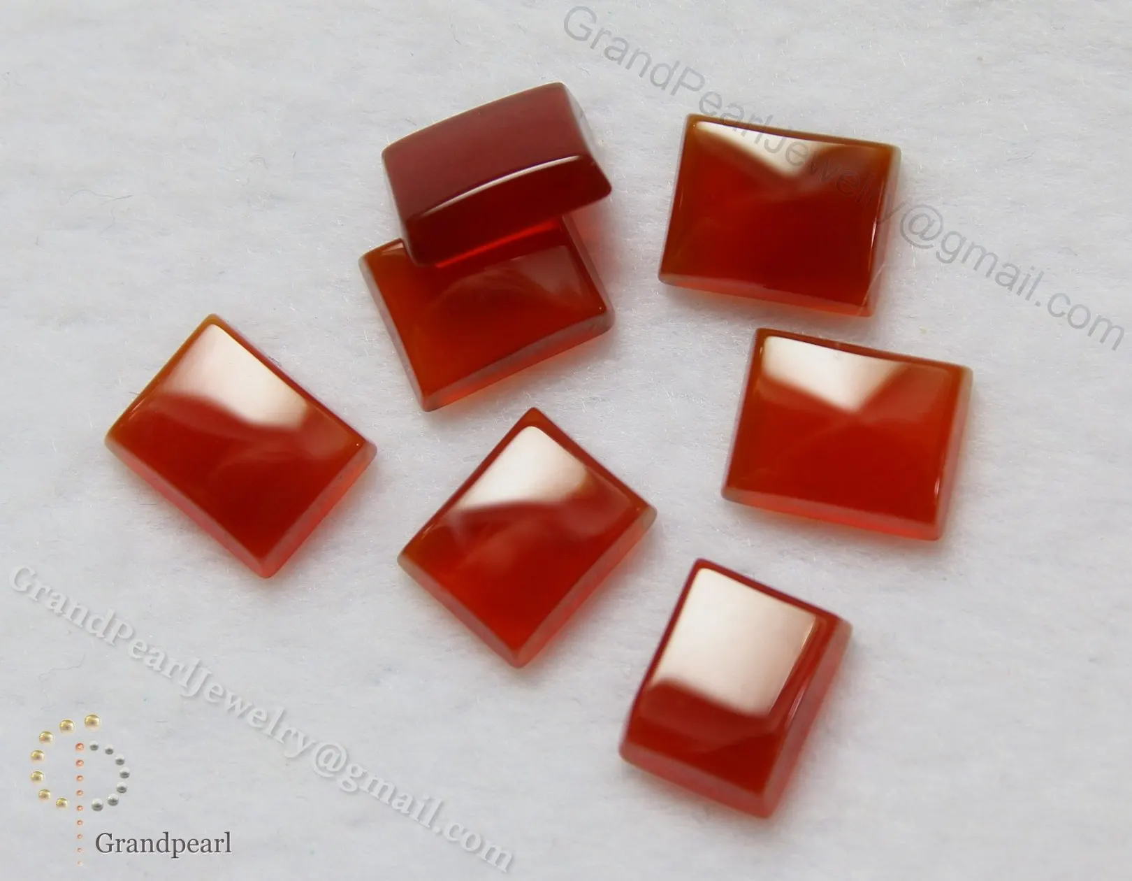 Carnelian - 8x10mm Rectangle SBBT(single bevel buff top) Loose pieces - Loose Gemstone