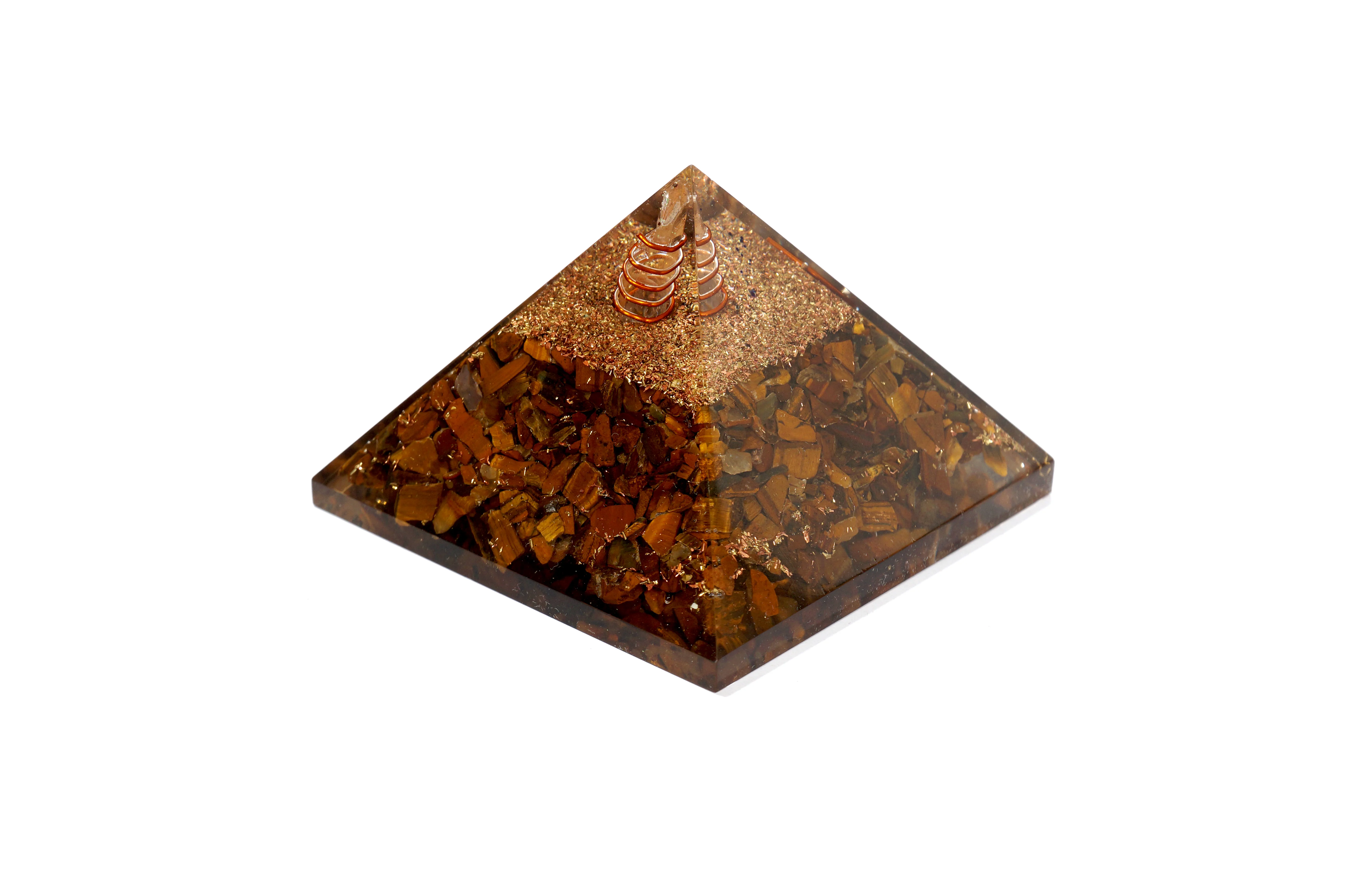 Пирамида из оргонита оптом | Пирамида оргона с кристальной указкой и настраиваемый медный логотип от KRYSTALPALACE