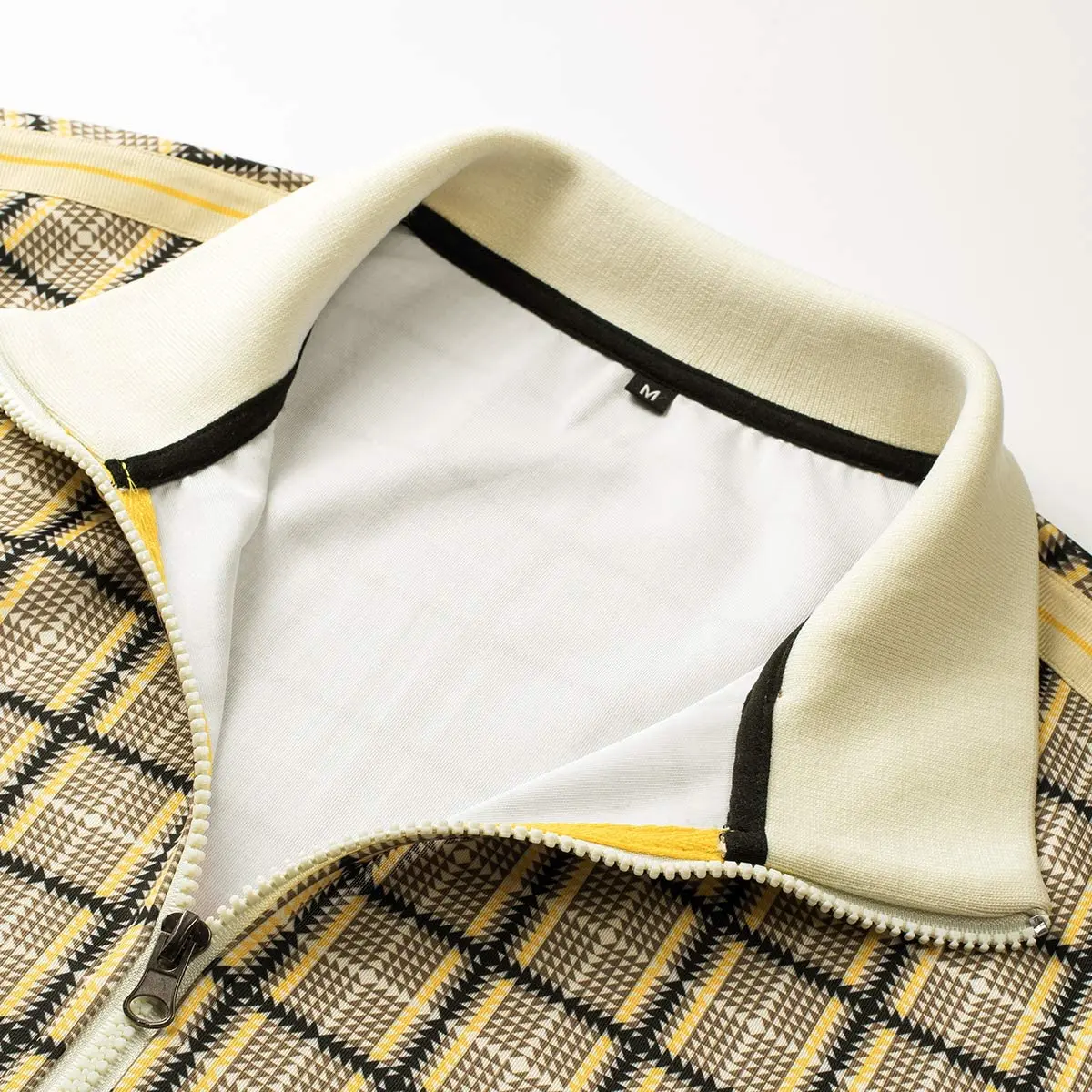 Роскошный велюровый мужской Бархатный спортивный костюм со стоячим воротником и принтом