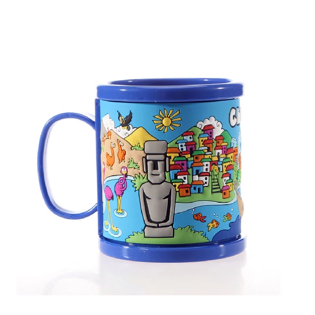 3D PVC Custom Cheap Promotional Embossed Rubber Coffee Mug for Promotion