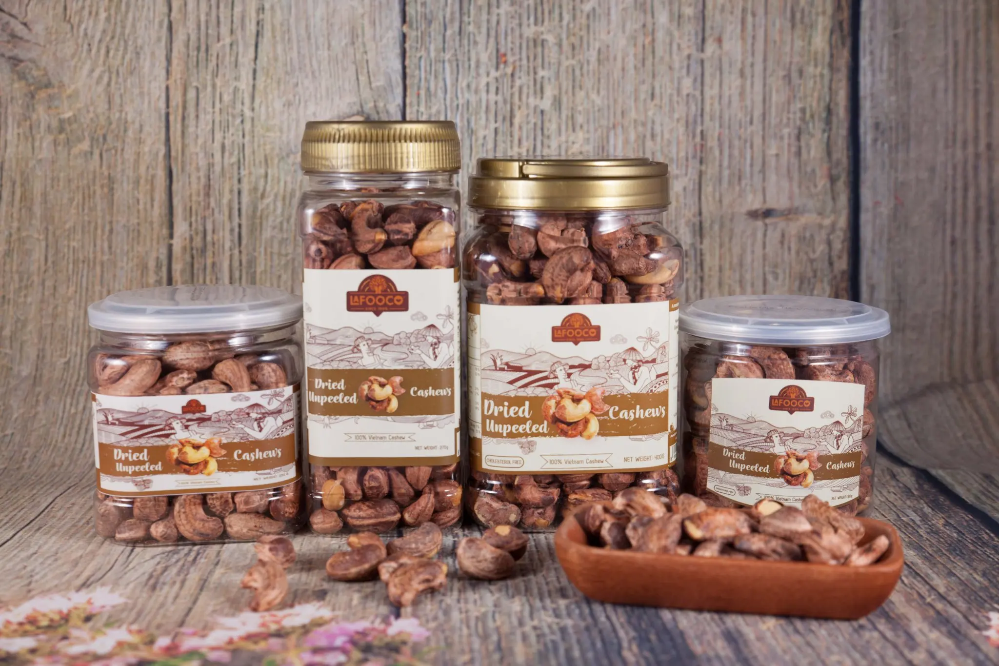 Dried Unpeel Vietnam Cashew Nuts 240g Plastic Jar Natural Cashew Nut Raw + Roasted OEM