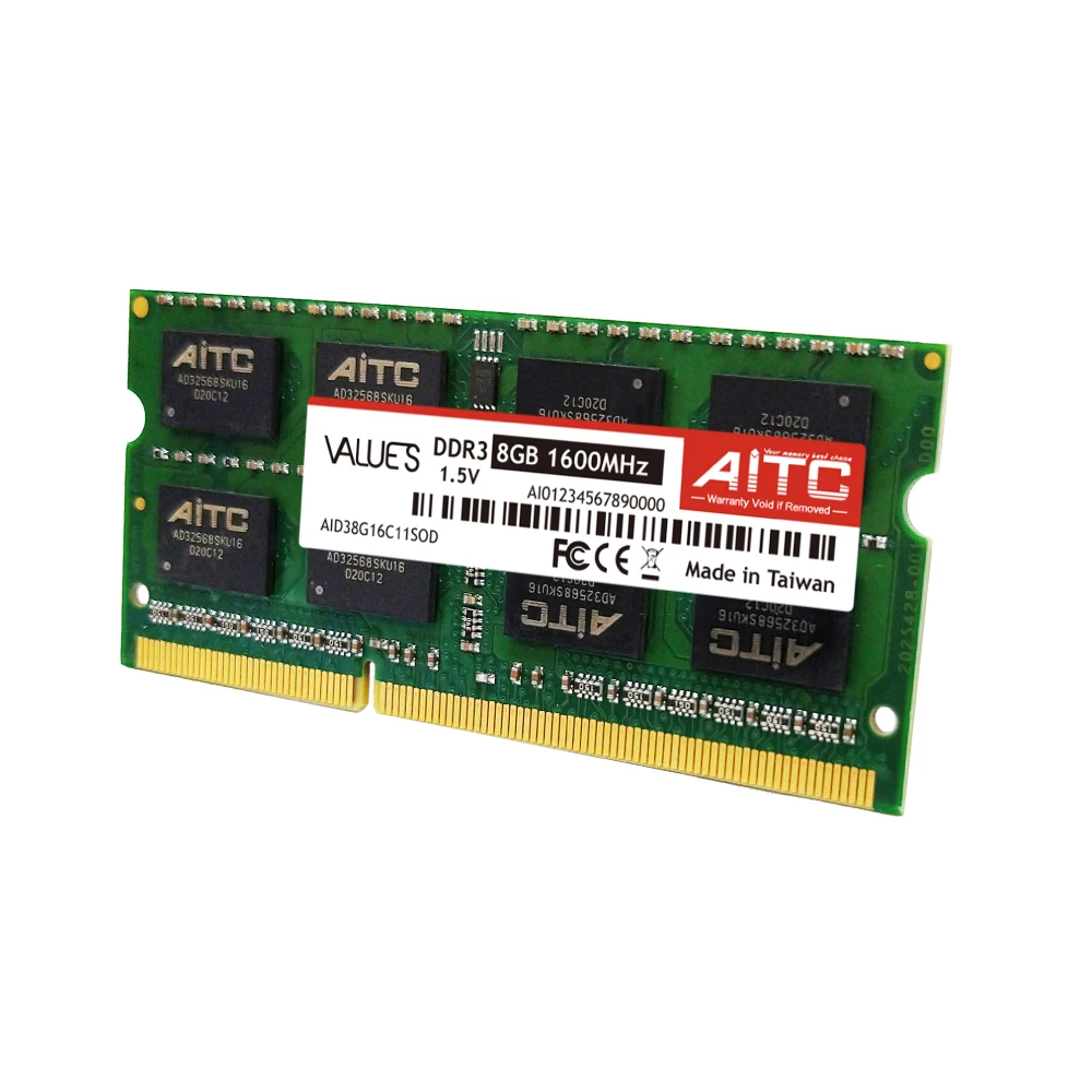 Зеленая печатная плата 8 ГБ ОЗУ ddr3 1600 МГц для