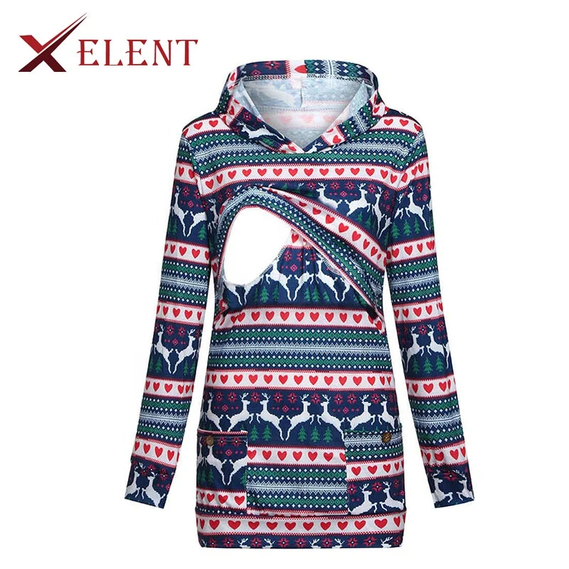  Top Quality Soft Maternity Casual Convenience Breastfeeding Hoodie For