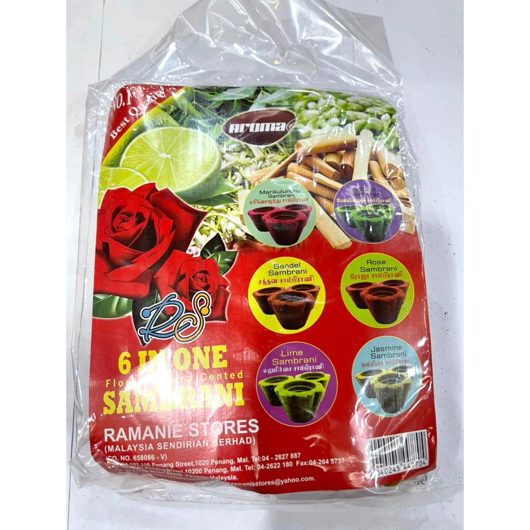 
Ароматизатор 6 в 1 Sambrani, высококачественные Ароматические Цветы, благовония для молитвы 