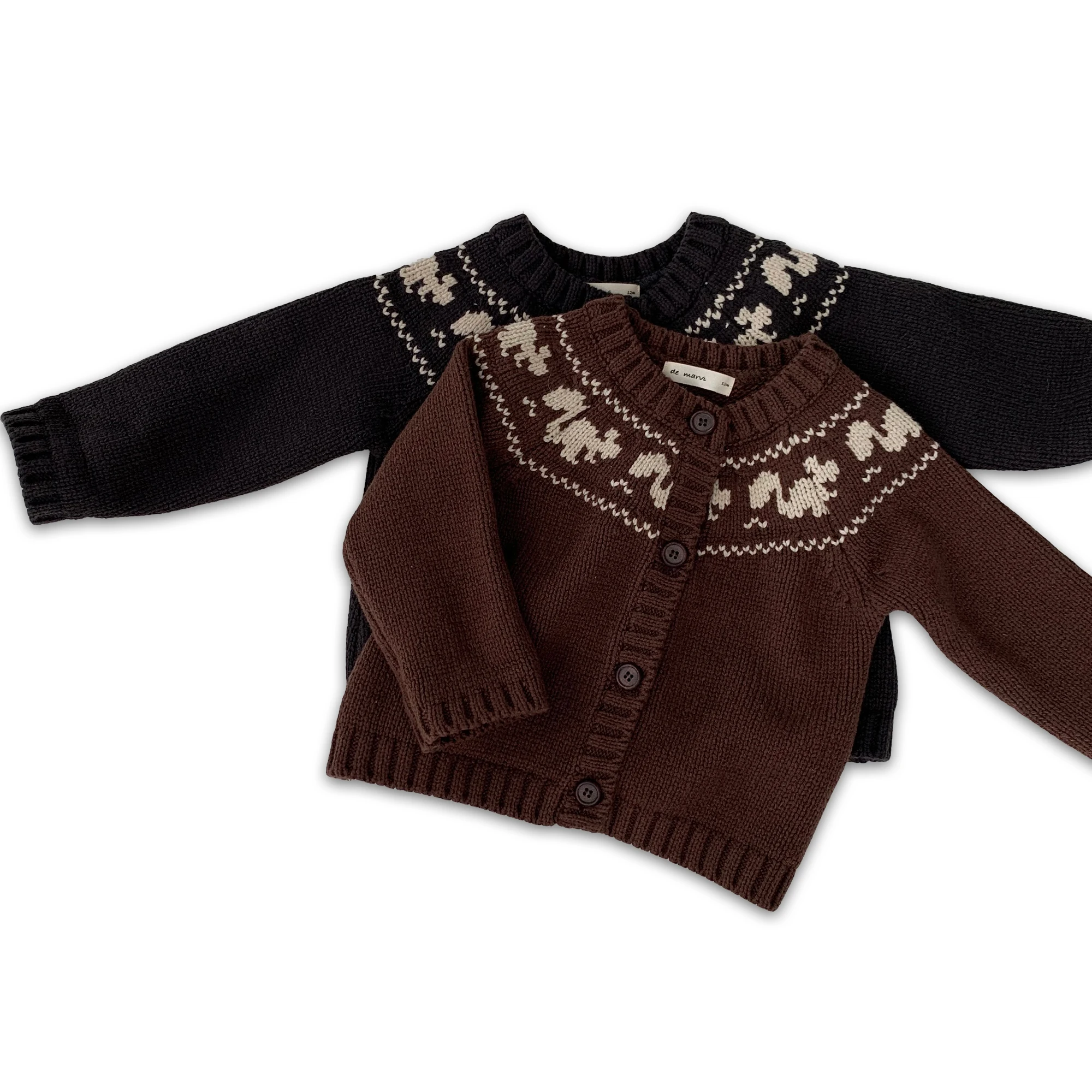 DE MARVI Knit button Toddler Baby cardigan boys girls sweater wear OEM possible MADE IN KOREA