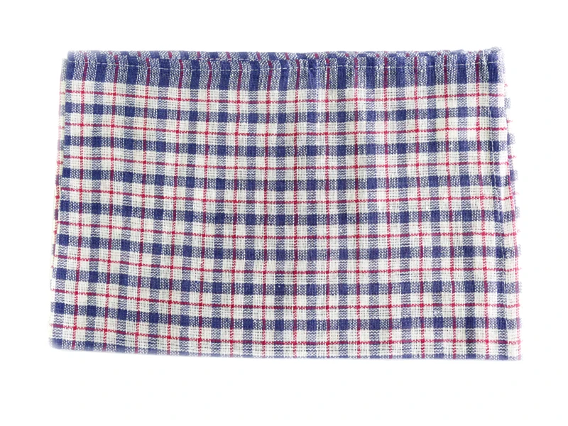 100% Cotton Mini Check Kitchen Tea Towels Super Absorbent 45x75 Cm