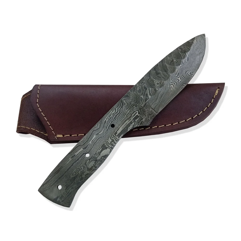 Custom Handmade Damascus Steel Hunting Knife Blank Blade Knife Making Top High Quality