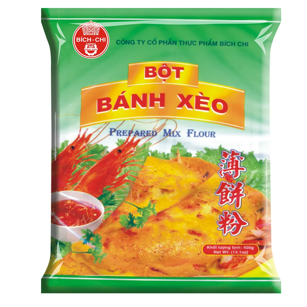 Приготовленная смесь муки для Banh Xeo очень горячая сделано в Вьетнаме низкая
