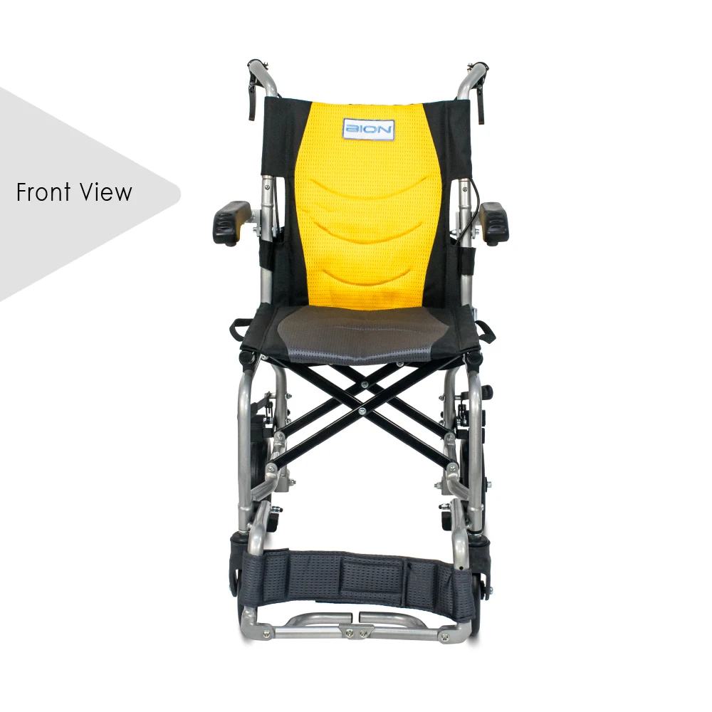 BION  Traveller Elite Compact Manual Wheelchair Lightweight Travelling Folding from Singapore for Elderly Aluminium Flip-up SG