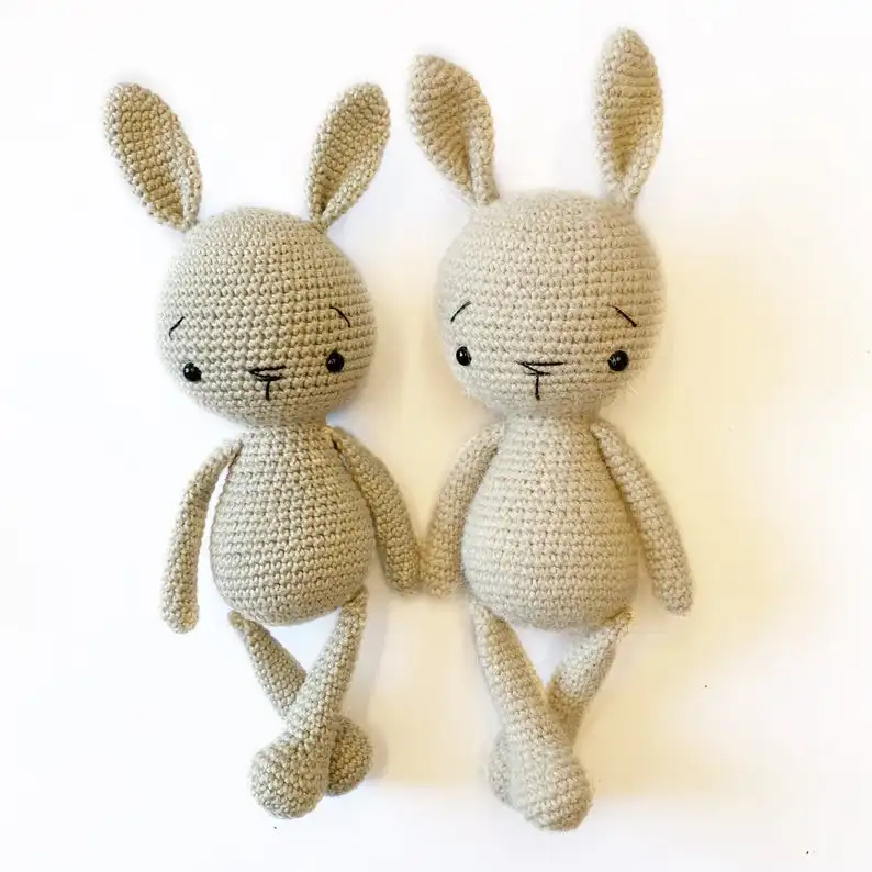 
Baby Bunny Rabbit Colorful Customized Design 100% cotton Handmade in Vietnam Animal Amigurumi Stuffed Crochet Toy 