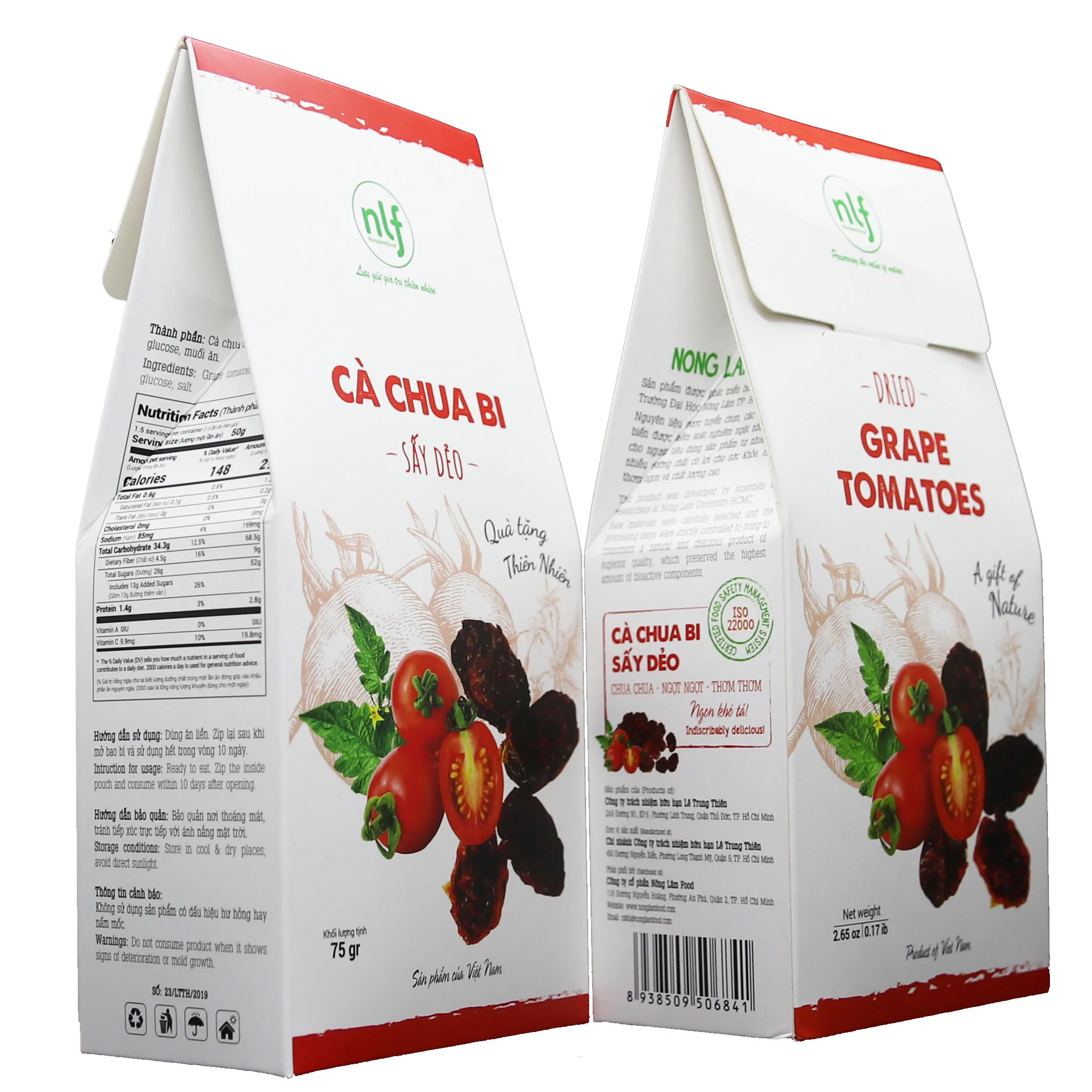 High Quality Best Selling Dried Cherry Tomatoes Dried Preserved Food Ingre Snack Food Cool, Dry Place Sweet 0.075 Kg Top High AD