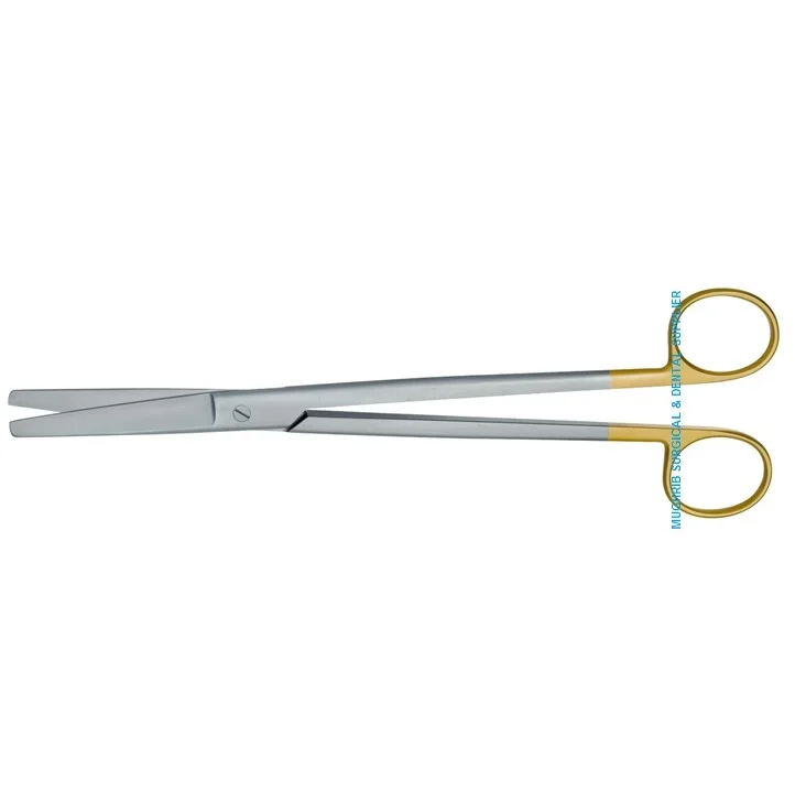 Sims Scissors Straight Blunt-Blunt 23cm Gold Plated Handle Tungsten carbide edge inserts Surgical Instruments Manufacturer