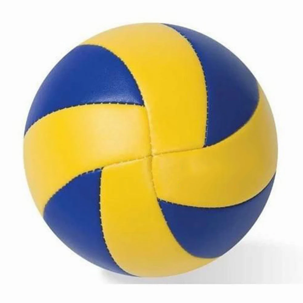Custom Made Volleyballs Balls Yellow & Blue Color Padded Layered Balls With OEM Service