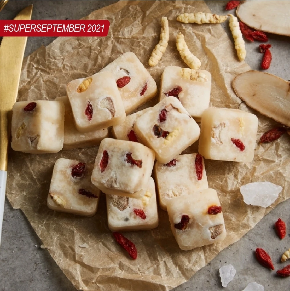 Натуральный камень, сахар, китайская гусеница, гриб и ласточка, чайные кубики