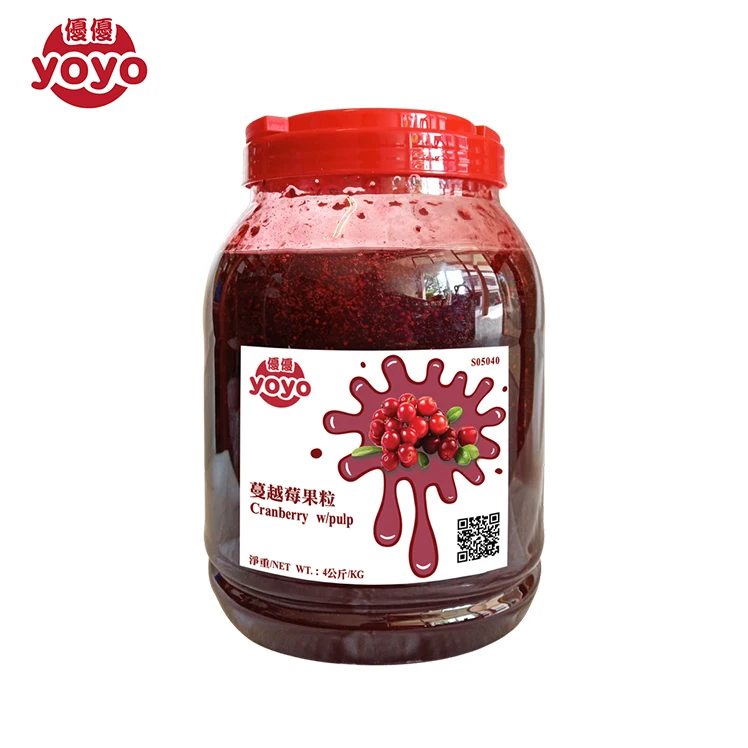  Bulk Cranberry Syrup with pulp Jam fruit