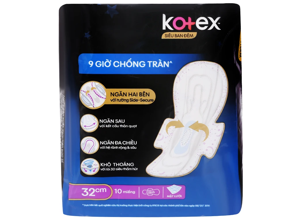 Napkin diaper for night dry with wing