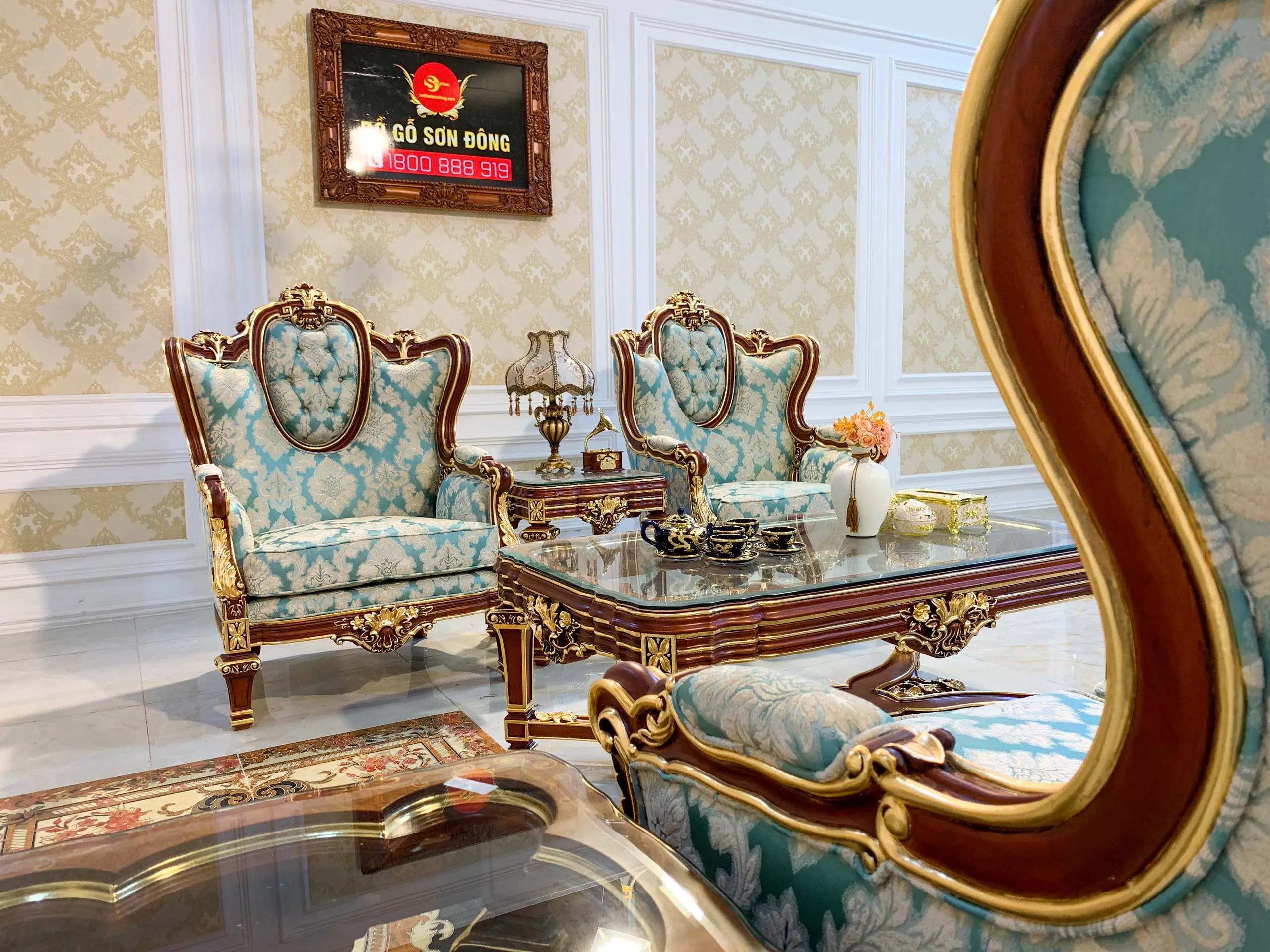 Customized Luxury Furniture Living Room Fabric Sofa,Classic Italy Carving Wooden Sofa