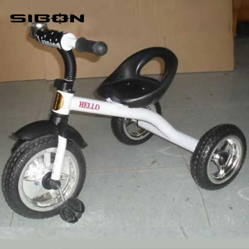 
SIBON B0120101 white color cheap promotional steel frame plastic pedal chinese manufacturer triciclo tricycles kids 