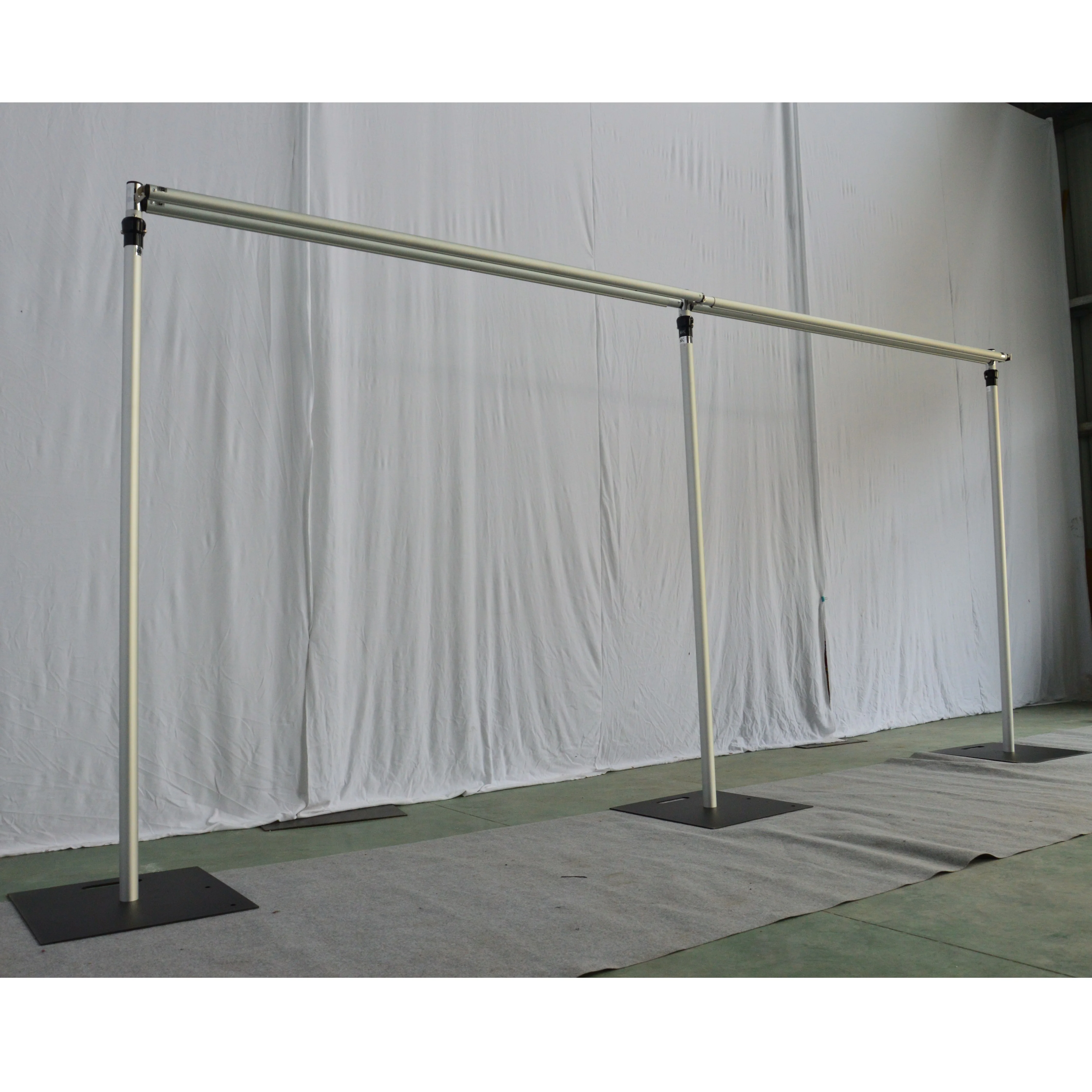 
Aluminum pipe and drape with double curtain rod for hotel wedding backdrop 