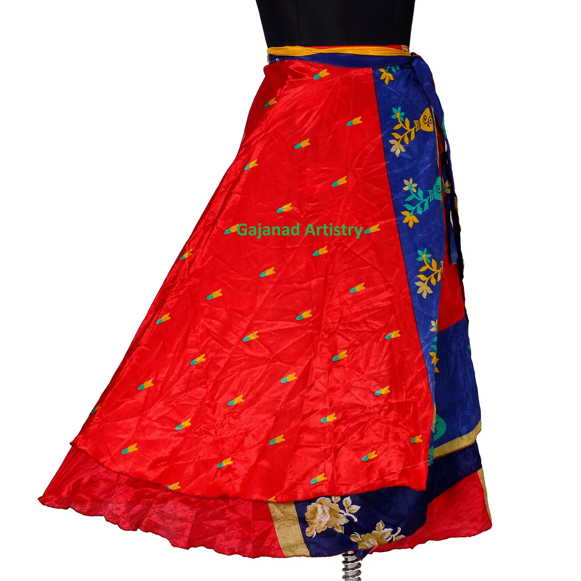 Wholesale lot Vintage Indian Silk Maxi Skirt Bohemian Floral maxi skirt Hippie Boho Summer skirts Wrap one size