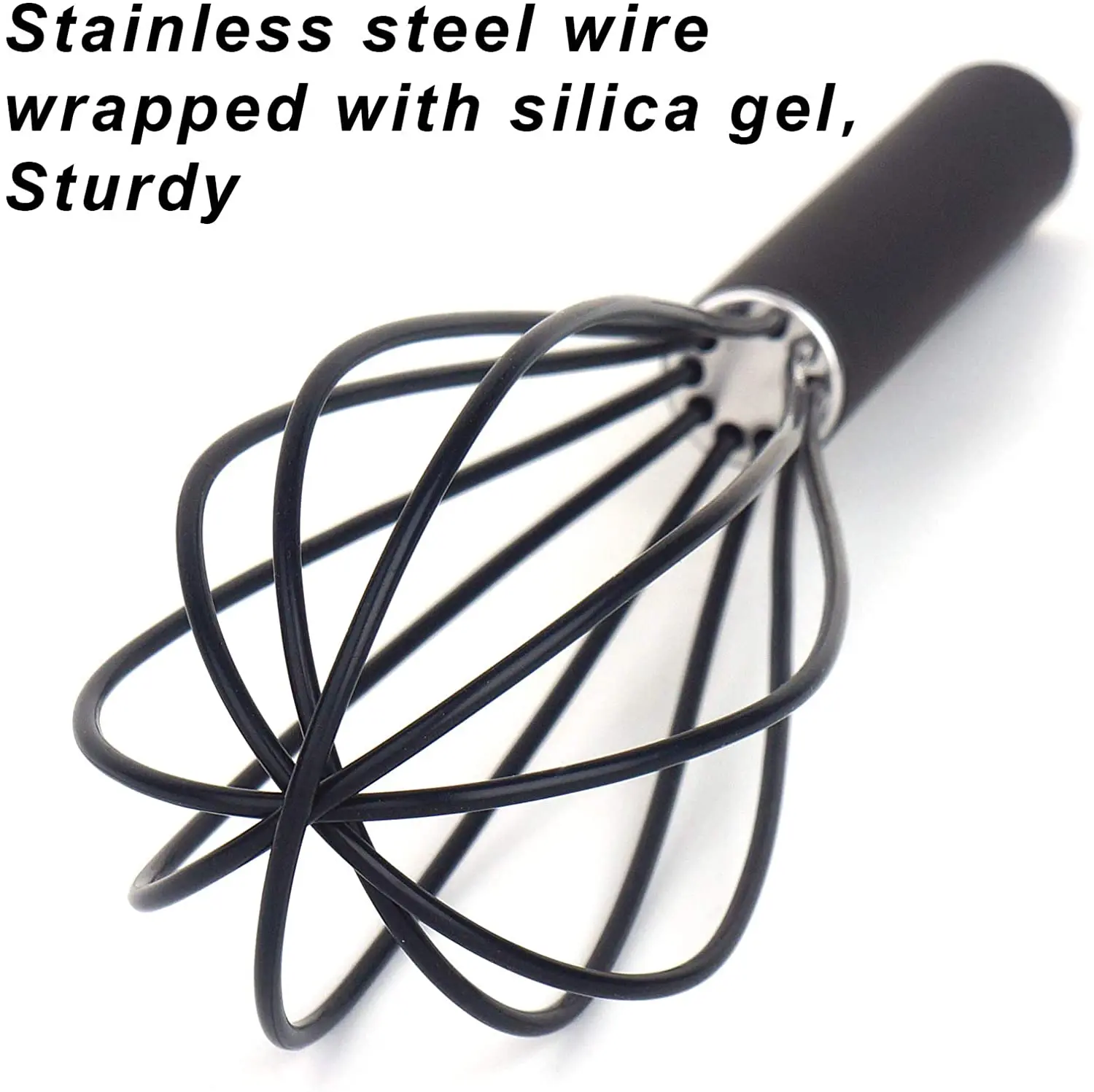 10 inch and 12 inch  Silicone Eggs Mixer with Grip  Good Handle