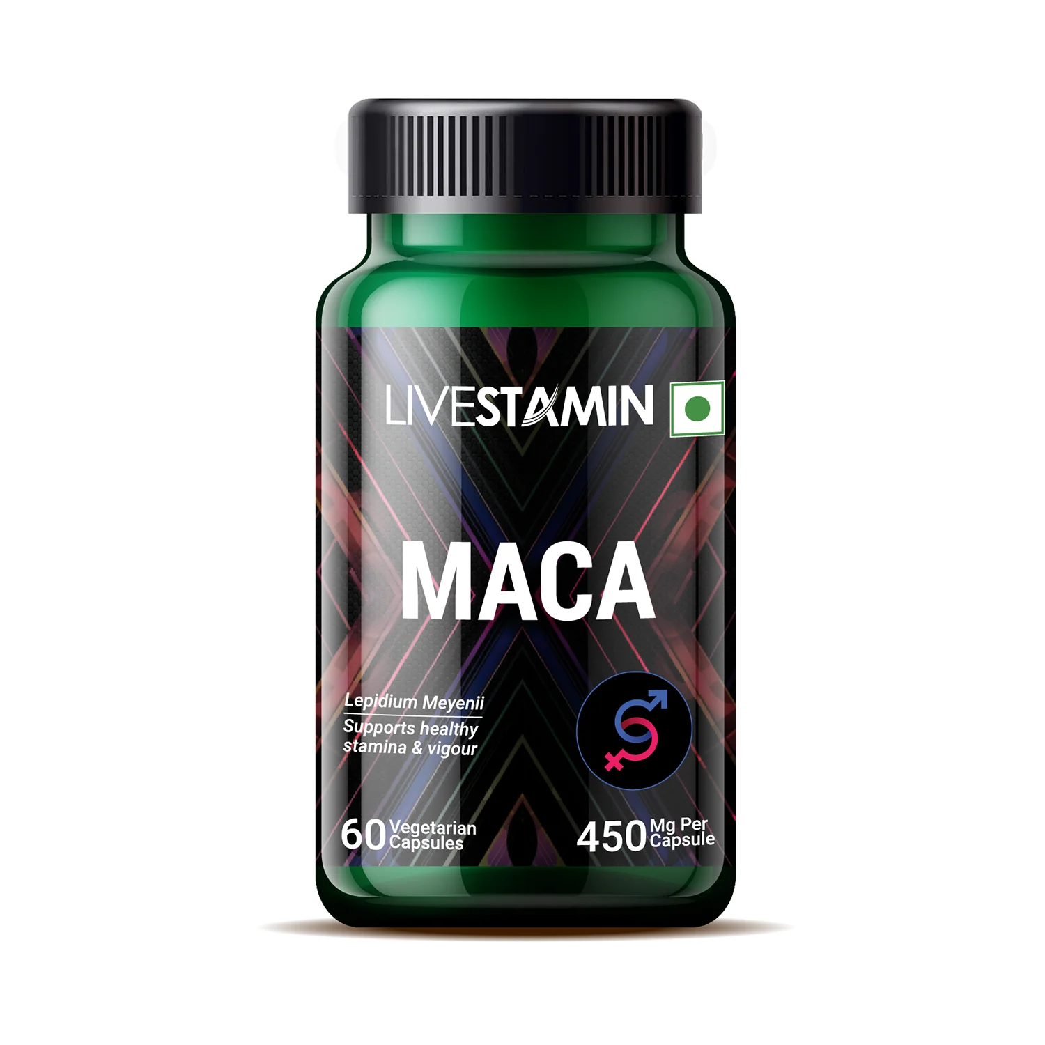 Maca Herbal Extract Capsules 450mg With Lepidium meyenii For Energy and Stamina Supplement Private Label GMP- ISO