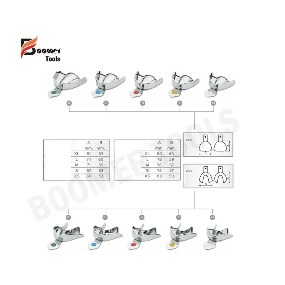 
Premium quality Dental Autoclave metal Impression Trays stainless steel upper 