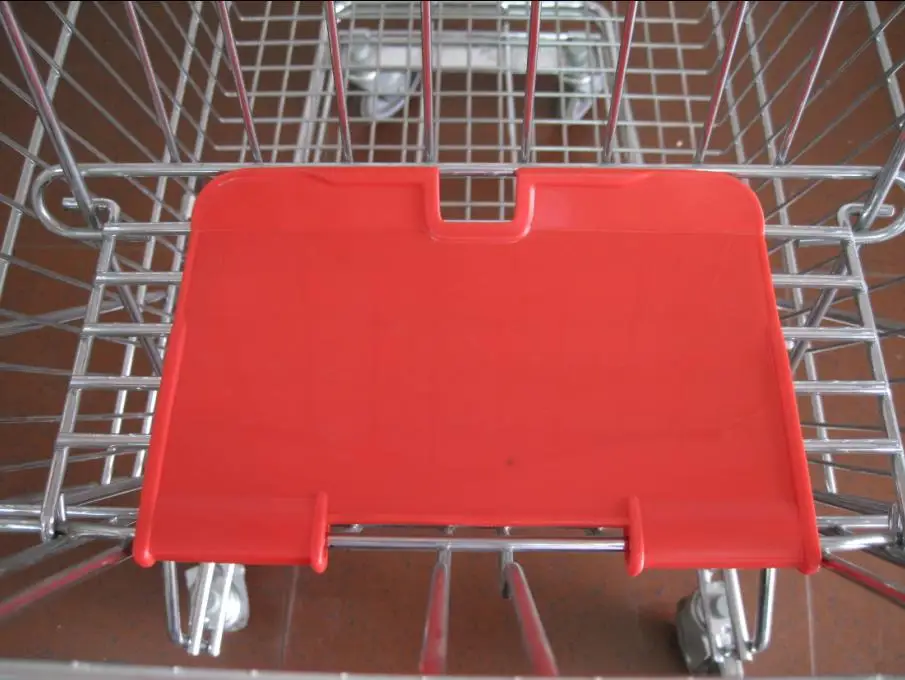 MOQ 50 PCS 150L Chrome Plating Supermarket Shopping Cart, Shopping Trolley With 4 Wheels