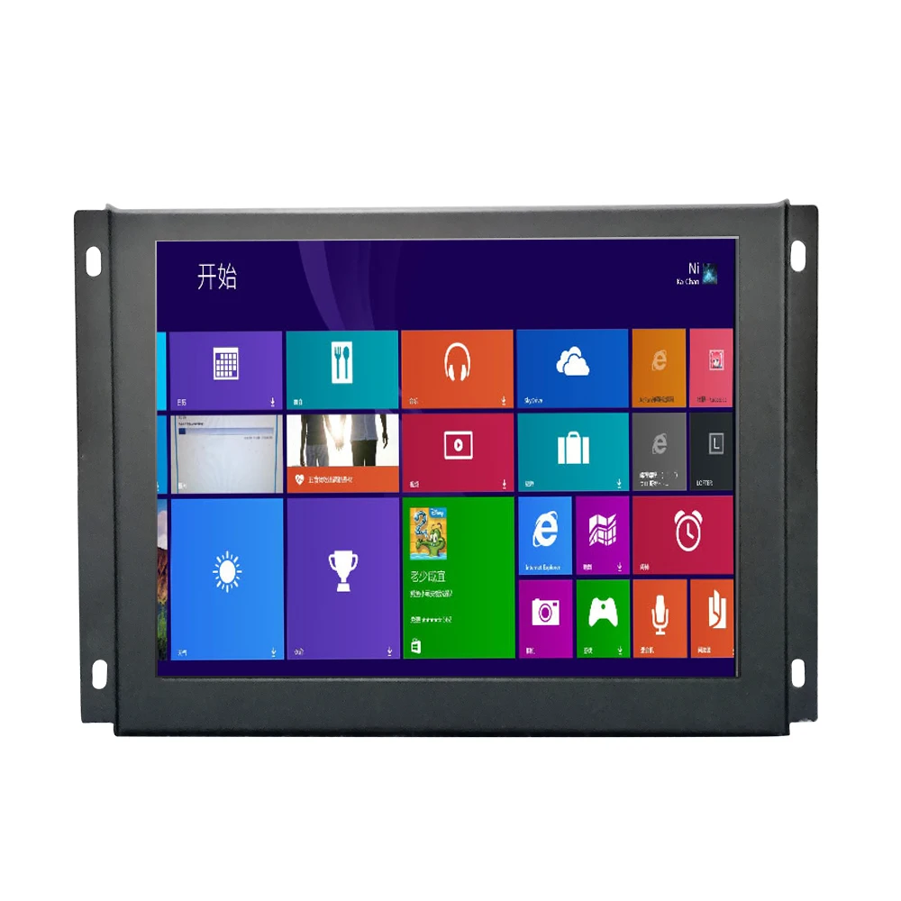 8 Inch Lcd Monitors  Metal Case Monitoring Camera Industrial Frame Stand Holder Car Av Connector Cctv Studio Monitor