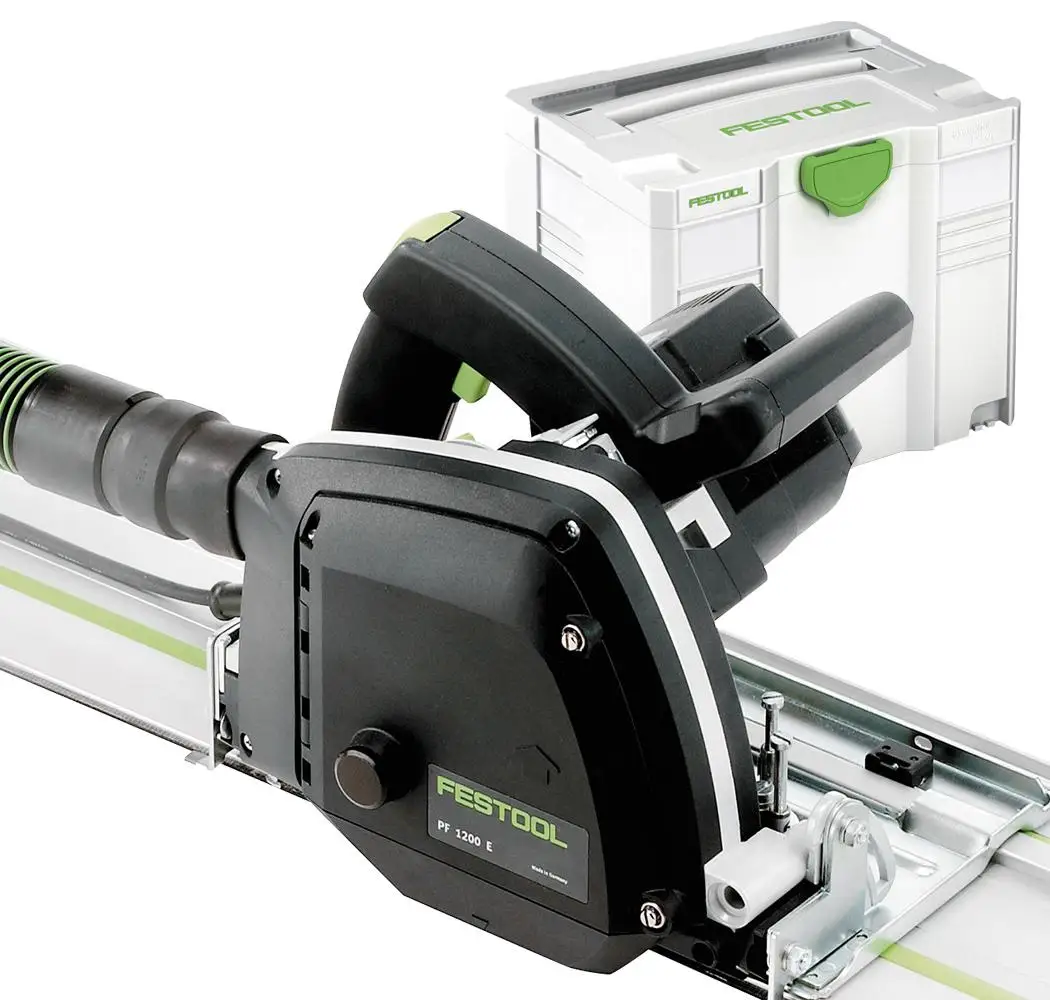 Festool PF 1200 E-Plus FS (575003) 1200W 118mm (4-2-3 inch) Aluminium Alucobond Milling Machine & 1400mm Guide Rail