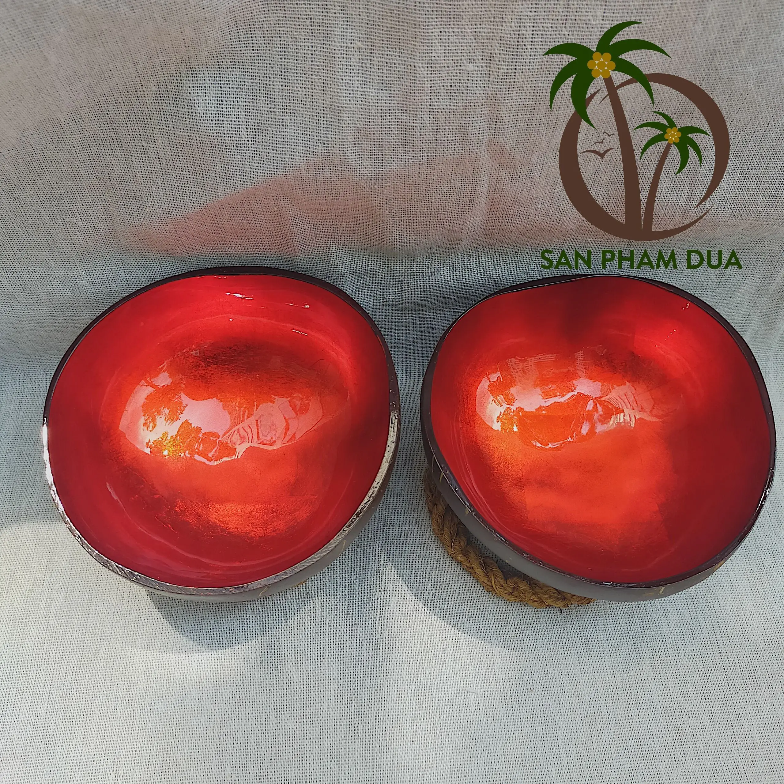 
Vietnam coconut lacquer bowl/Coconut Colored Bowl Handmade Bowl/Natural Coconut Shell Bowl 