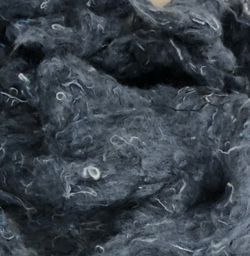 Denim fiber cotton shoddy recycling of denim fabric waste blue jean for insulation, filling material _ Ms. Azura