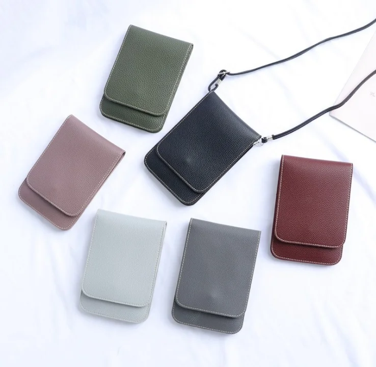 Best seller new design touch screen phone wallet leather flip cover shoulder phone crossbody bag girl touchscreen phone bags