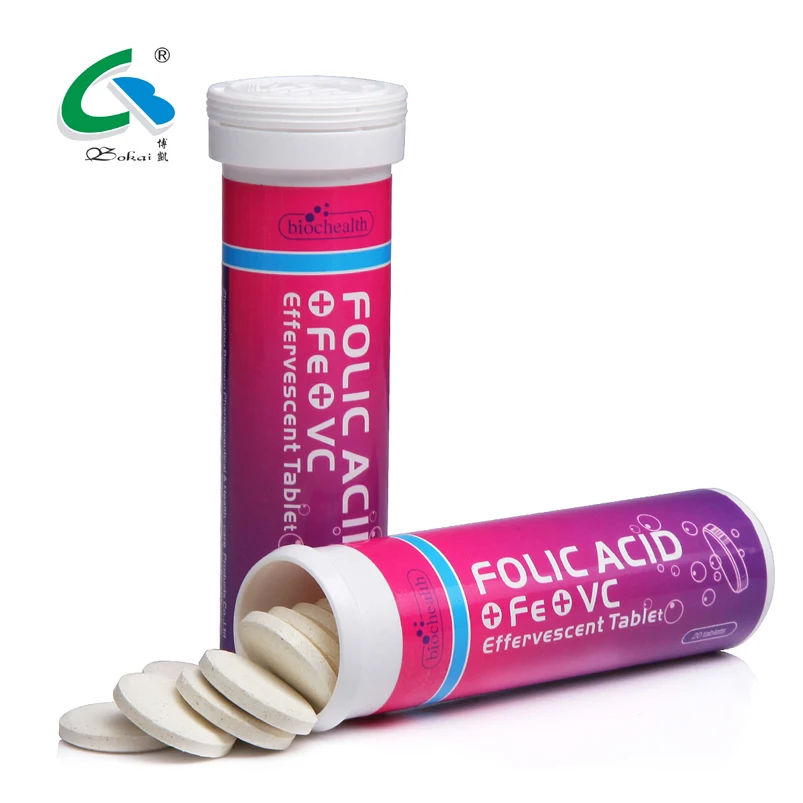 Folic Acid Effervescent Tablet Prenatal Vitamin Supplement for Pregnant and Lactating Women
