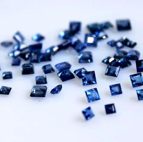 Natural Square Shape Faceted Blue Sapphire Loose Gemstone Polished Cabochon Making Jewelry wholesale price