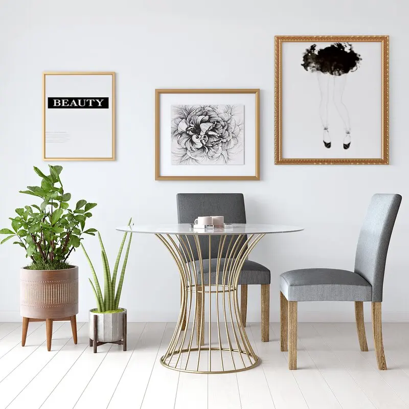  Современный Железный и стеклянный обеденный стол среднего века мебель для комнаты Сделано в Индии