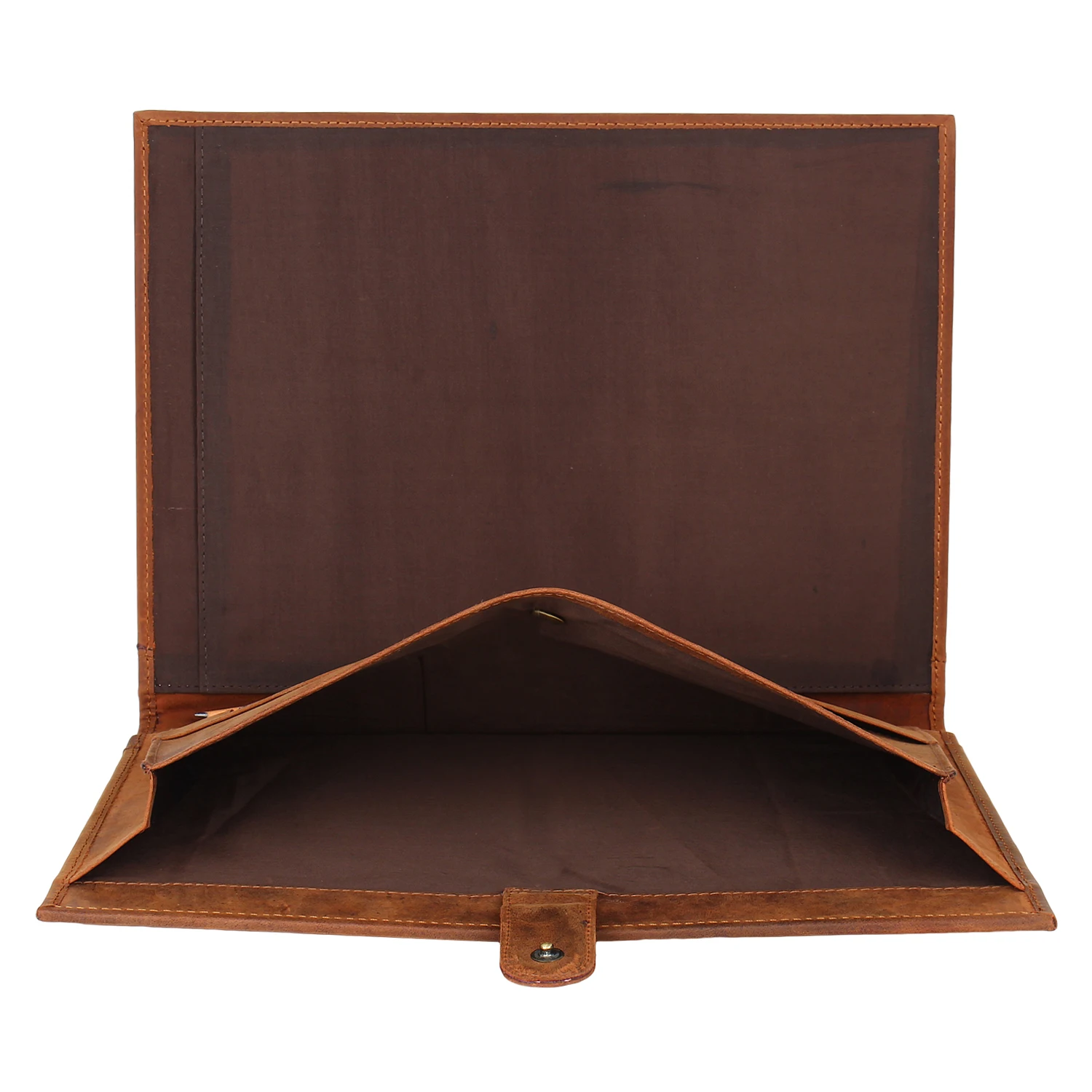 Handmade Leather Portfolio Resume File Folder Interview Legal Documents Vintage Padfolio Organizer Sleeve Business Card Holder