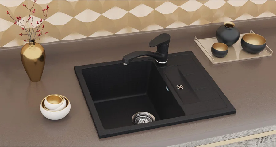 Top quality kitchen sink ULGRAN U-207 single reversible, kitchen sink suppliers