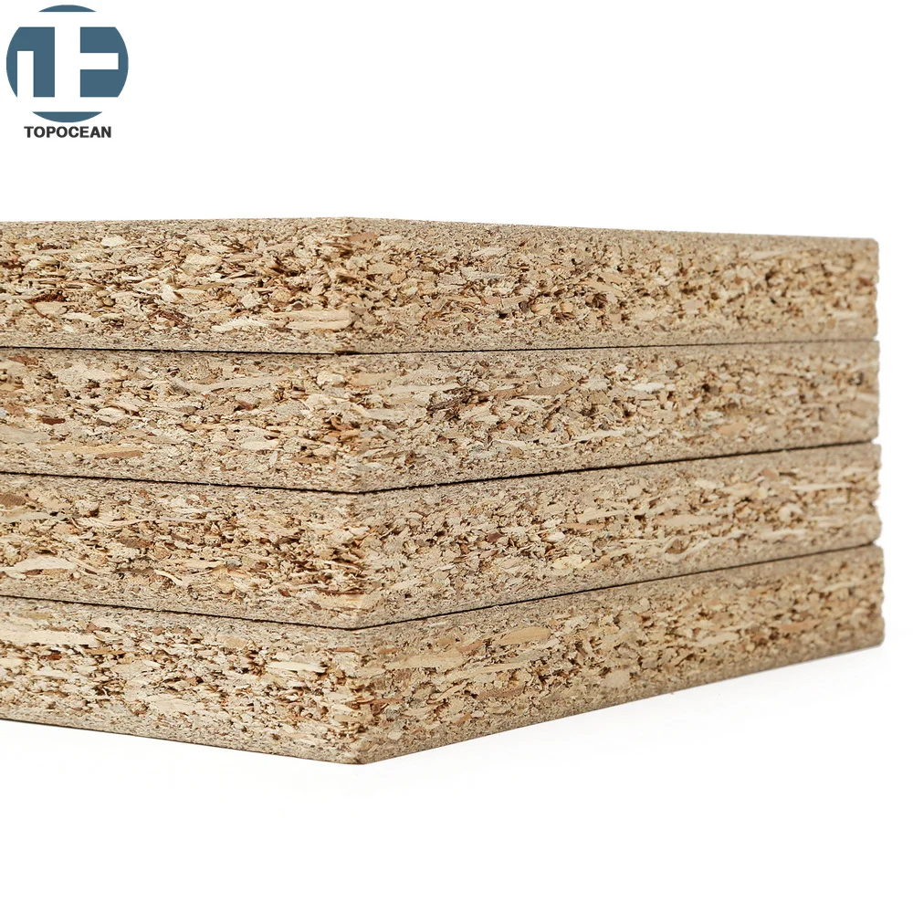 TOPOCEAN 4*8 ft 12mm P1 CARB High Quality Laminated Particle Board melamine Flakeboards chip board Wholesale