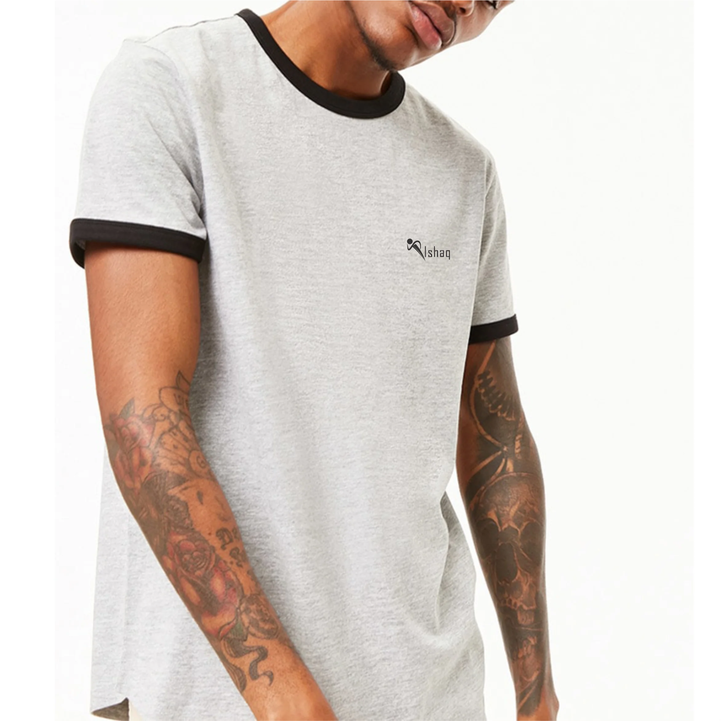 Потрясающая коническая футболка для взрослых, однотонная мужская футболка с круглым низом