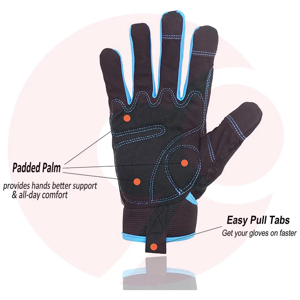 
Low Moq Men Mechanical Gloves FOr Adults Pakistan Manufacturing Microfiber Palm Custom Mechanic Work 