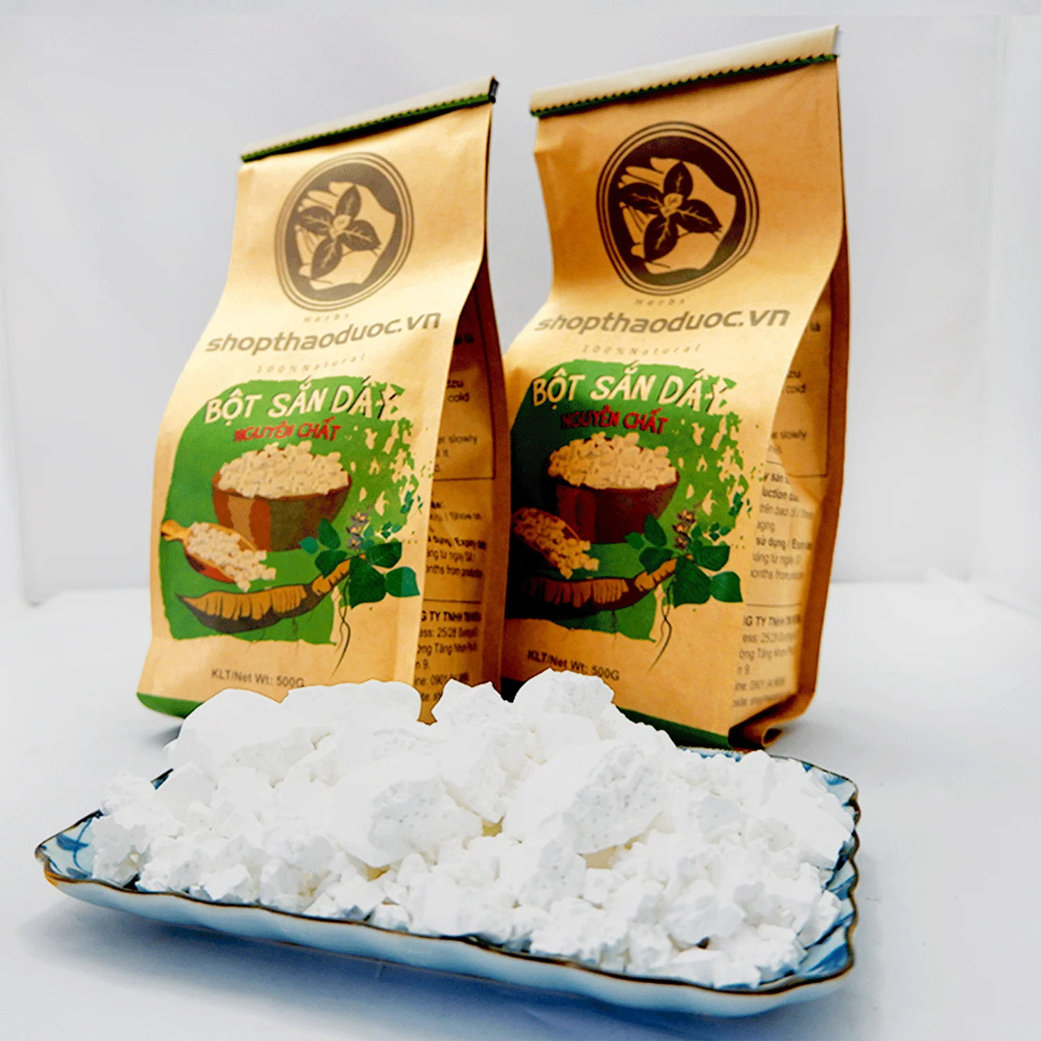 
V-Store Kudzu Flour 500g From Viet Nam 100% Natural Powder Good For Health Easy To Use 