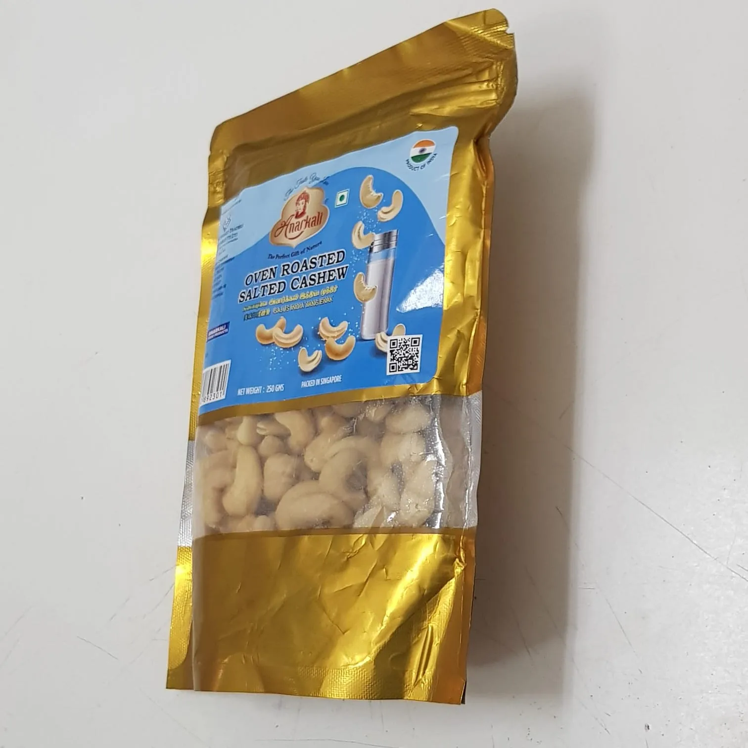 
 Оптовая цена, 250 г жареные соленые орехи кешью в духовке от бренда Anarkali  