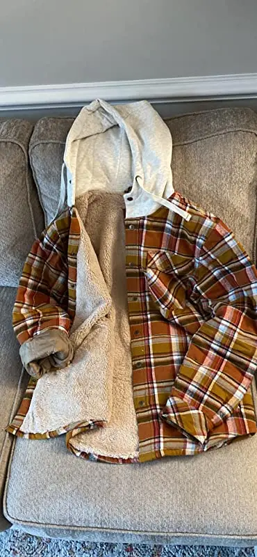  OEM Фланелевая рубашка с капюшоном и подкладкой из Бербера куртка унисекс зимняя высококачественная фланелевая в клетку