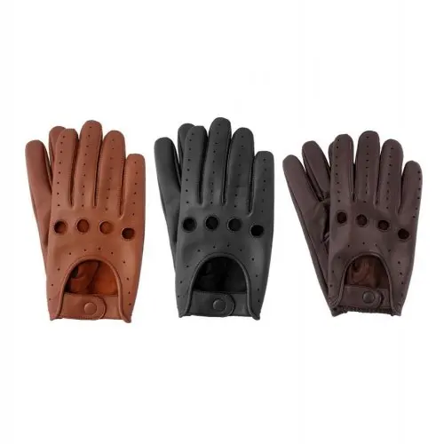 Unlined Full Finger Driving gloves Motorcycle Riding Driving Genuine Leather Gloves For Men & Women touch screen soft anti slip