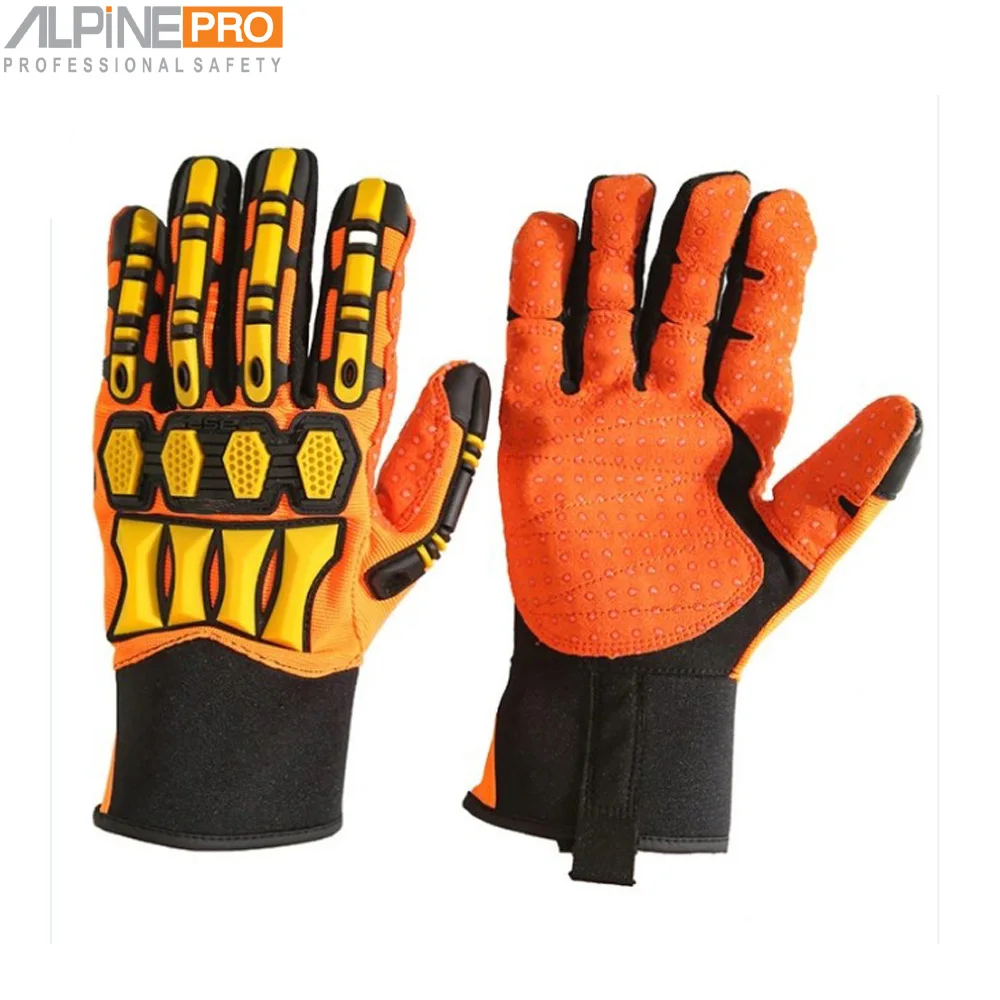 Высокоэффективные рабочие перчатки для защиты от ударов из термопластичной резины строительства нефтяных месторождений защитные