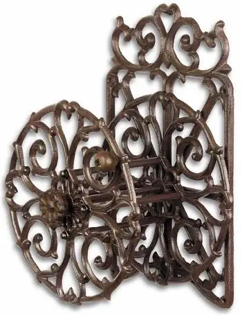GARDEN DECORATIVE FLOWER DESIGN HOSE HOLDER CAST IRON HOSE HOLDER METAL HANDICRFT WALL MOUNTED CAST IRON DECORATIVE HOSE HOLDER