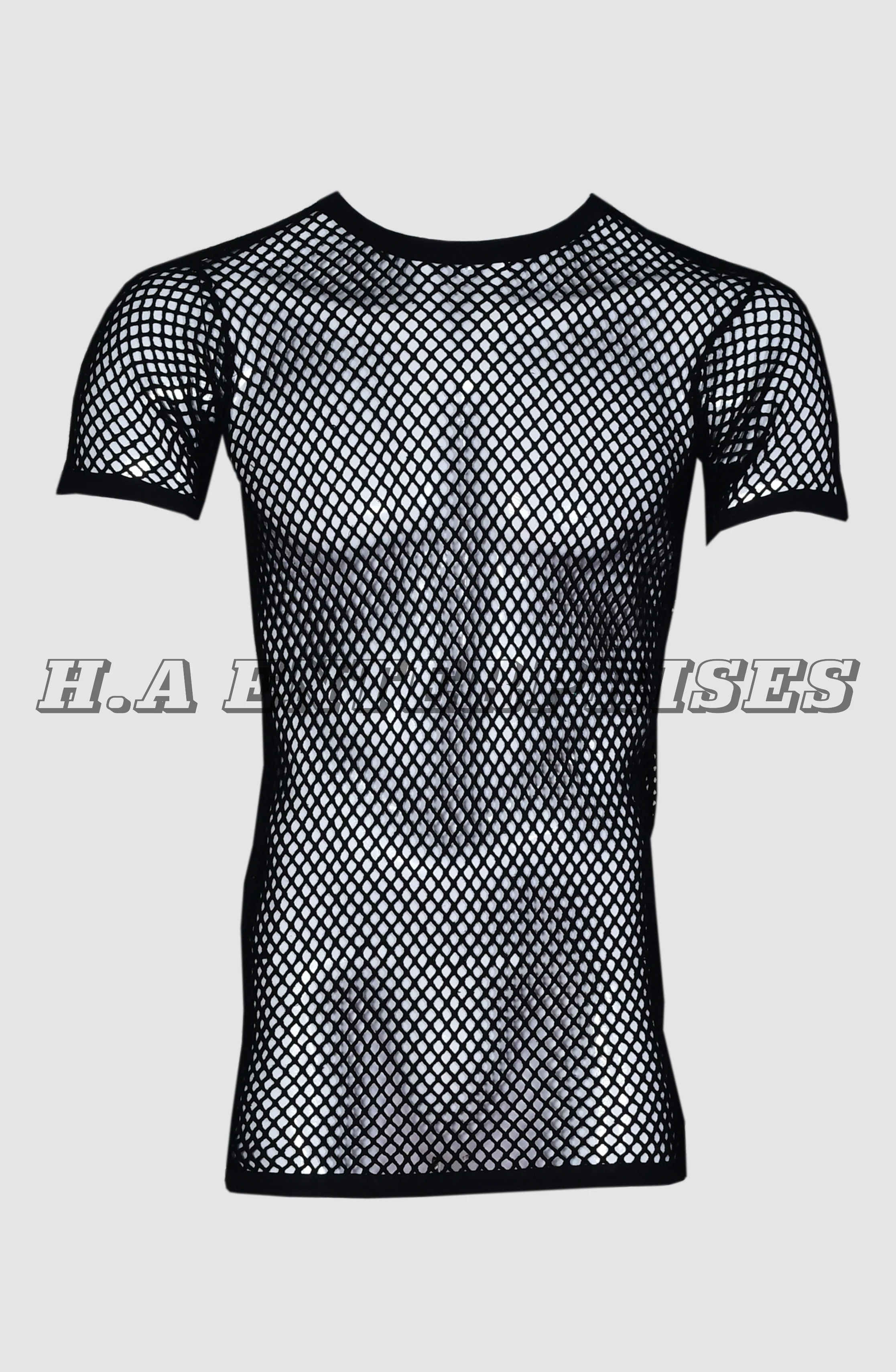 100% Cotton Mesh Fishnet String T- Shirt, Rasta Caribbean Style Large Meshing Jamaica Trinidad, Breathable Gym T-Shirt